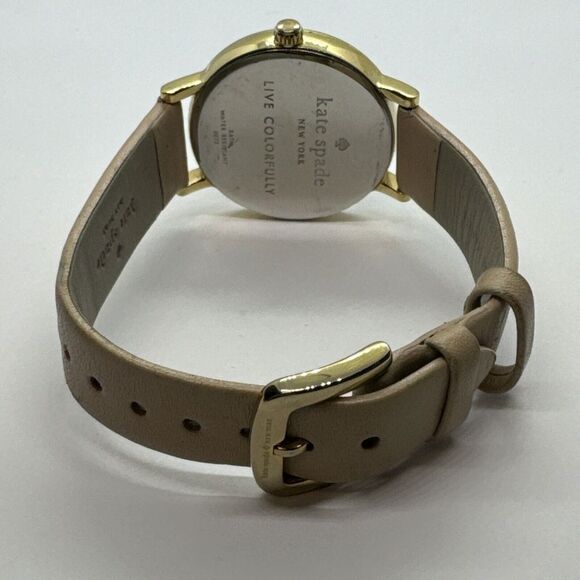 Kate Spade New York Metro 0073 Womens Beige Leather Analog Quartz Watch JNA467 main image 4